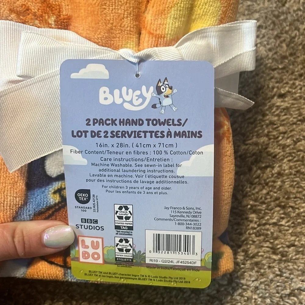 Bluey Viral Halloween Hand Towels 2 Pack NWT‎